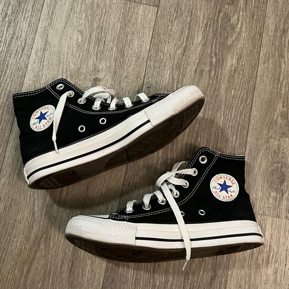 Black and White High Top Converse
